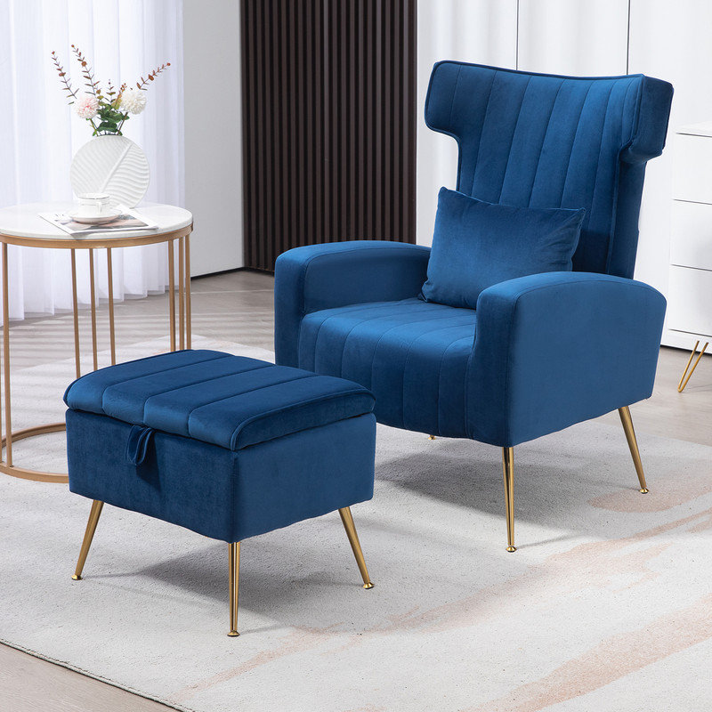 Lamrock 28,2 de large, Velours bleu