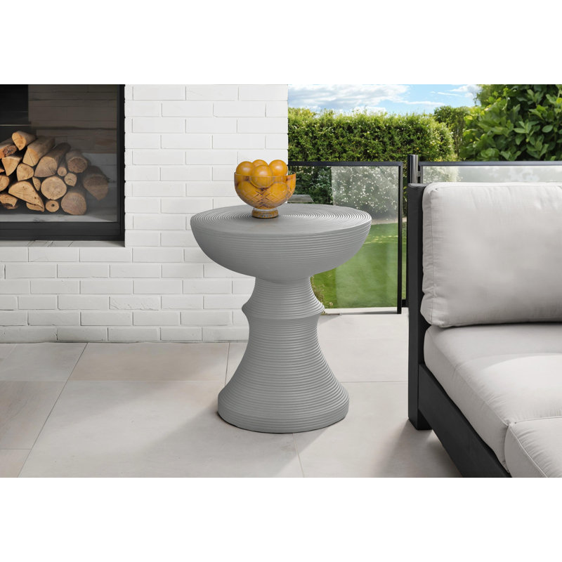 Table d'appoint d'extérieur moderne 25 "h, Gris