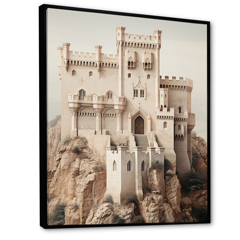 Tifford Castles Minimalist Majesty I - reproduction sur toile, H 32 po x l 16 po x P 1 po, Cadre flottant noir