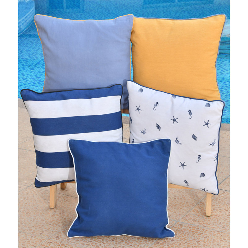 Picnic Perfect Indoor / Outdoor Square Cushion, Ochre