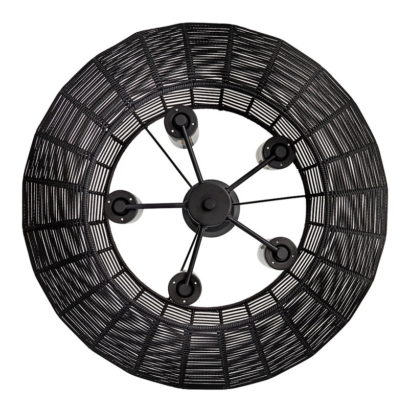 Abbey 5 - Light Outdoor Chandelier, Black