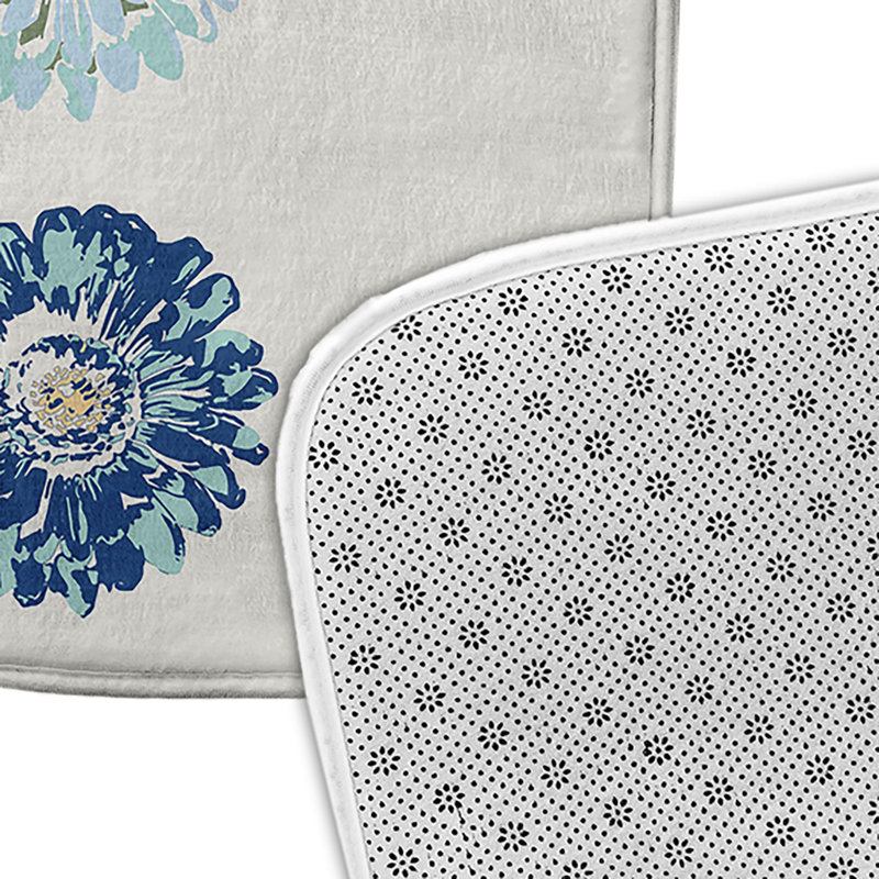 Tapis de bain Happy Hippy, Bleu, L 21 po x L 34 po