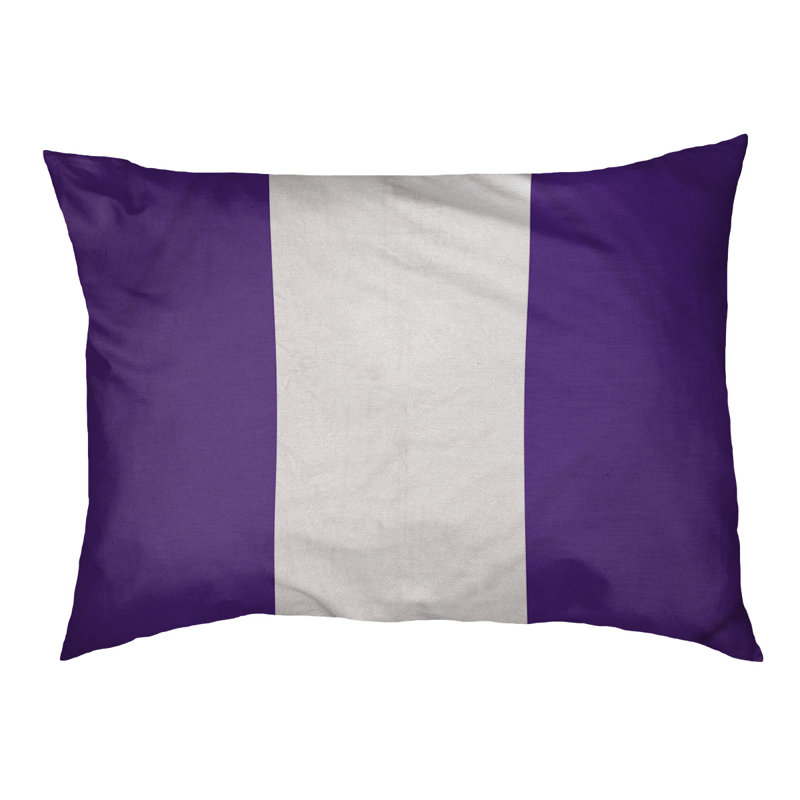 Coussin Detroit, Purple/White, Medium (28" W x 18" D x 6" H)