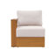 Ensemble de conversation modulaire pour patio en bois d'eucalyptus pour 5 personnes avec table basse