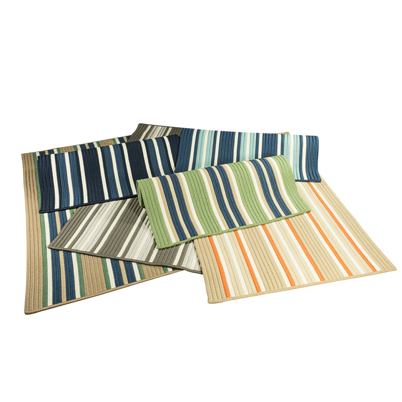Tapis intérieur / extérieur bleu Madalynn, Rectangle 2 pi x 4 pi