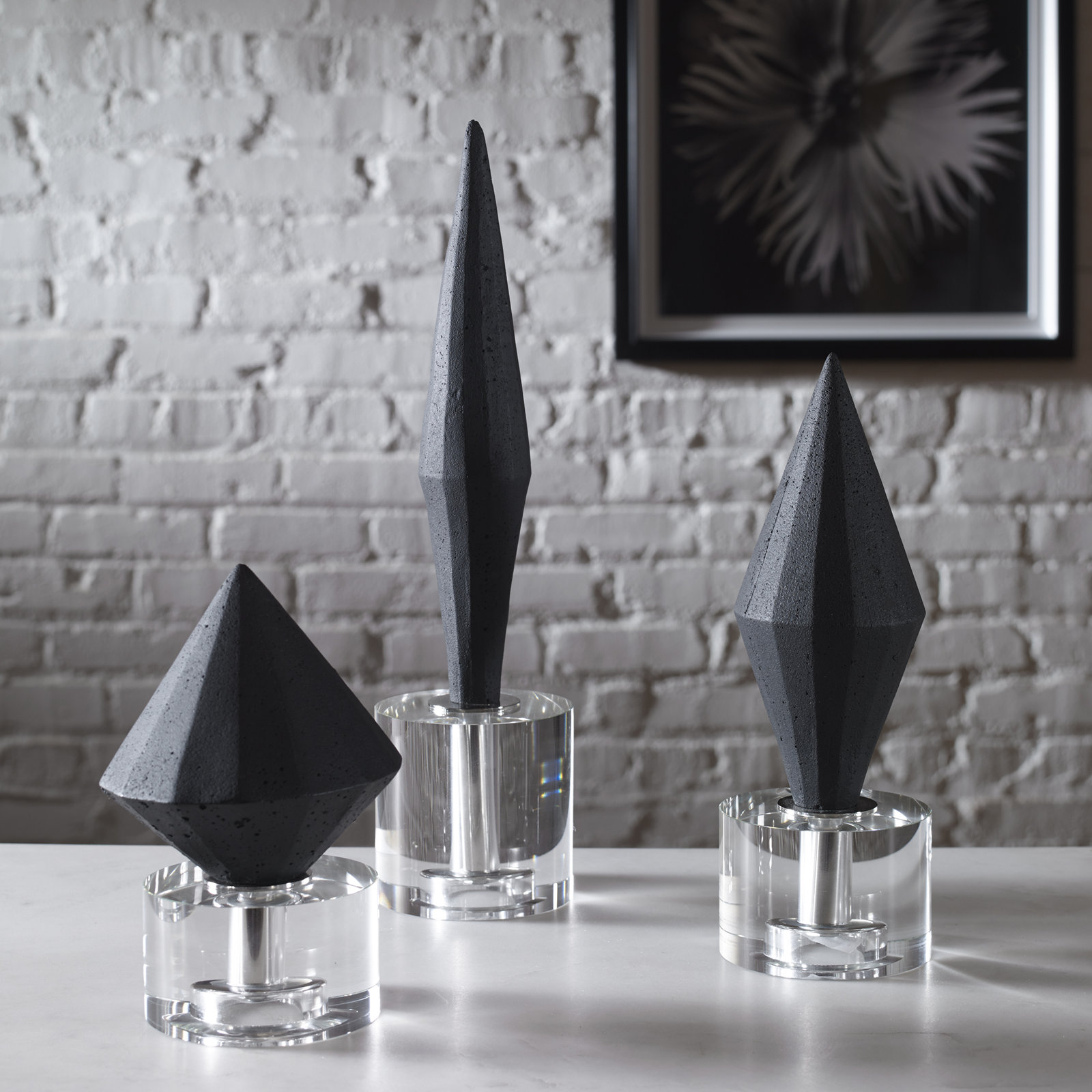 Matisse 3-Piece Sculpture, Black