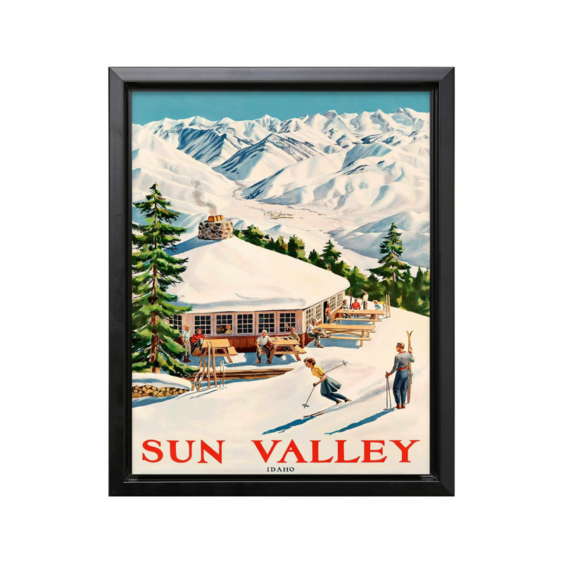 Sun Valley, Black Framed, Canvas, 18"H x 24"W