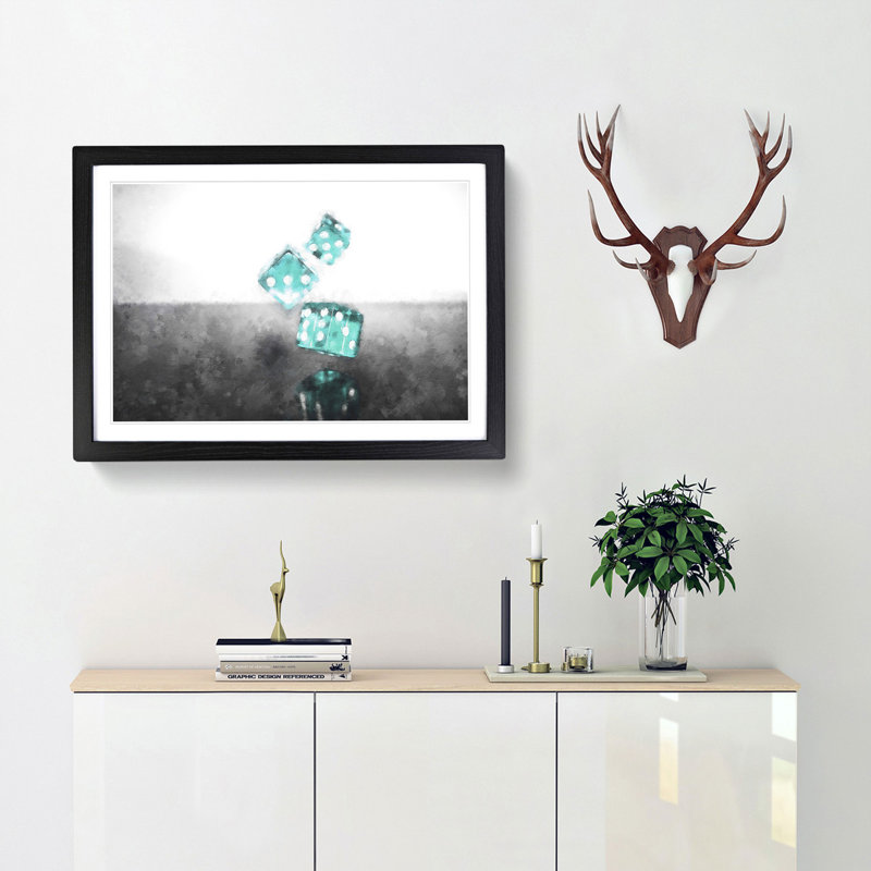 Roll of the Dice - Framed Print, 45cm H x 63cm W x 2cm D, Black Framed