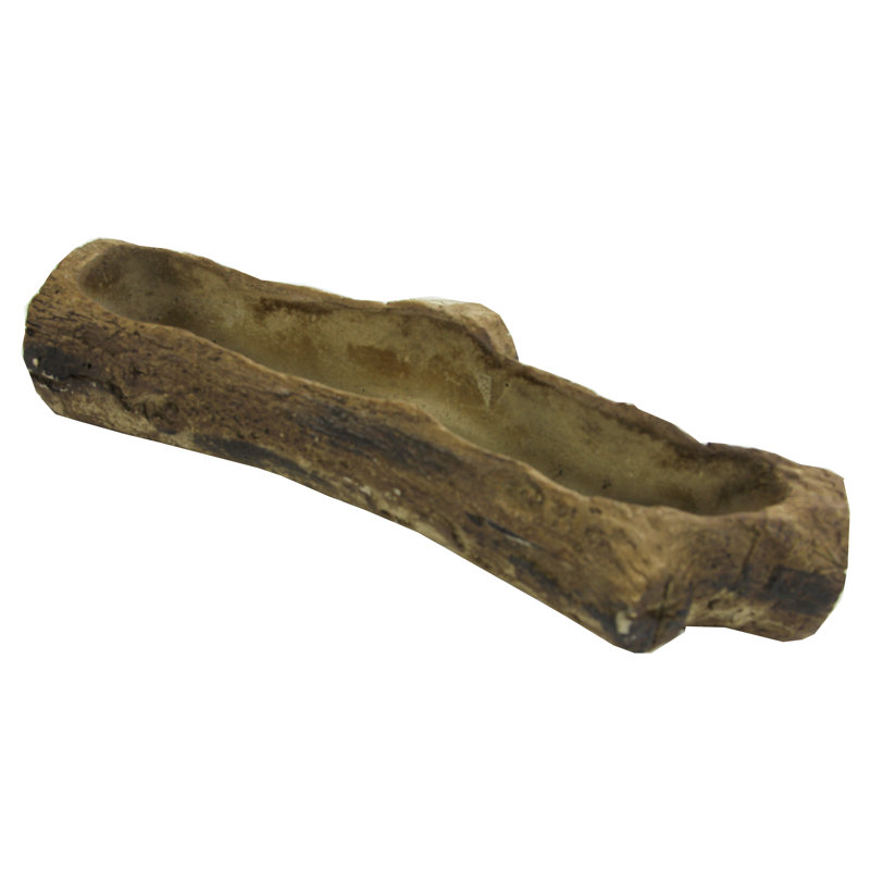 Pot de fleurs en béton Harmon, H 2,5 po x l 12,5 po x P 5 po, Brun