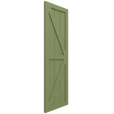 EnduraCore Composite Two Equal Panel Farmhouse Shutters w/ Z-Bar