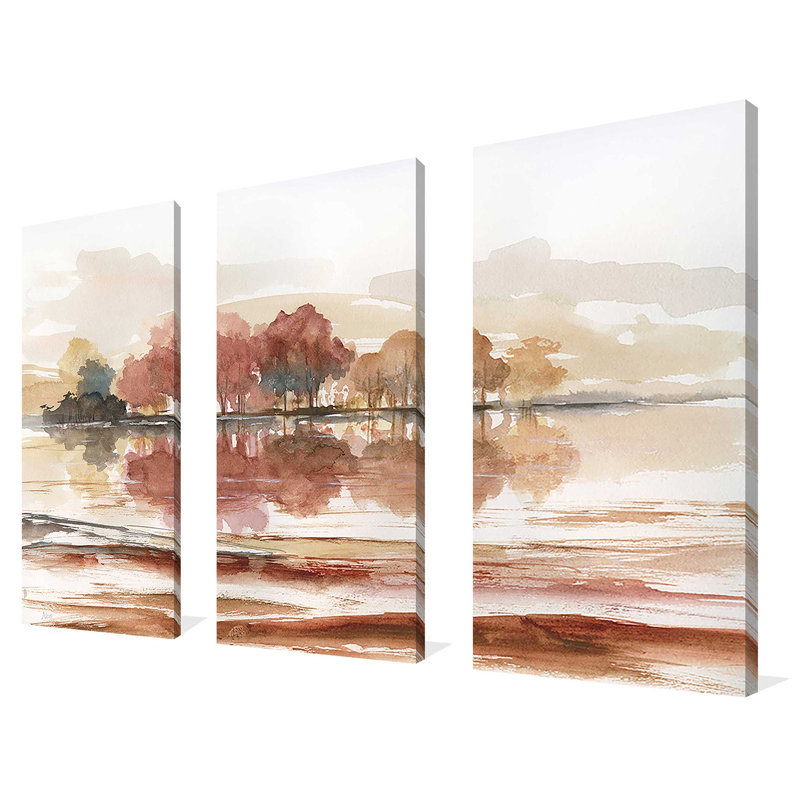«Earthy Dreams», reproduction sur toile 3 pièces, H 32 po x l 48 po x P 1 po