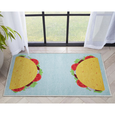 Tapis bleu Kehr Taco Novelty