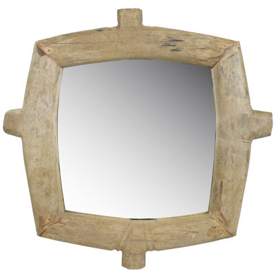 Miroir mural en bois naturel