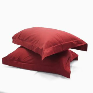 400TC Sateen Solid Cotton Pillow Sham, Burgundy