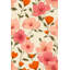 Papier peint floral Botanique amovible double fleurs murales roses-255231870