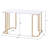 Estie Writing Desk, White & Gold Finish