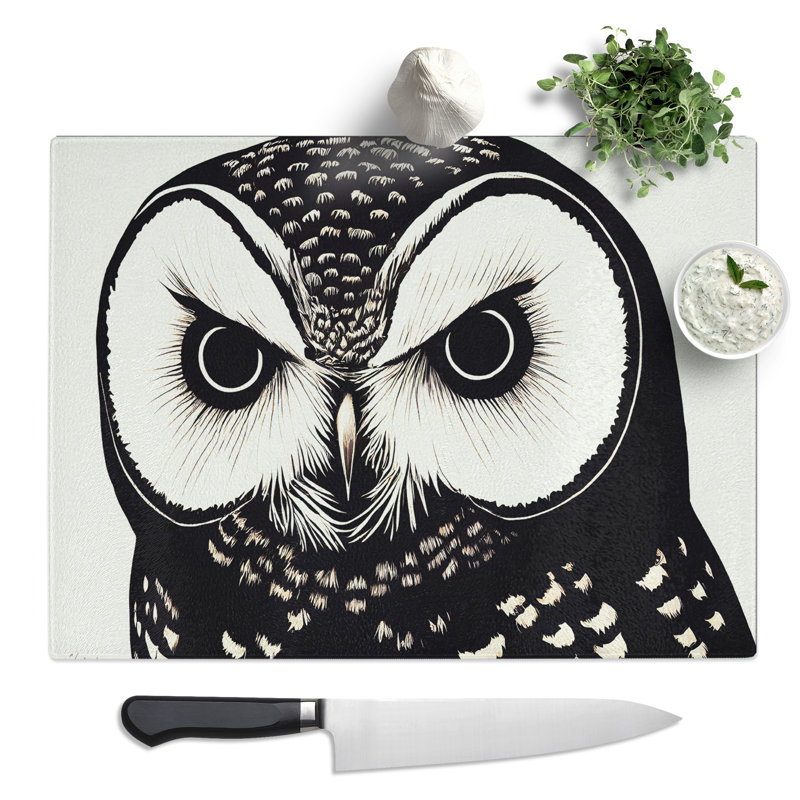 Desirable Owl  Glass Chopping Board