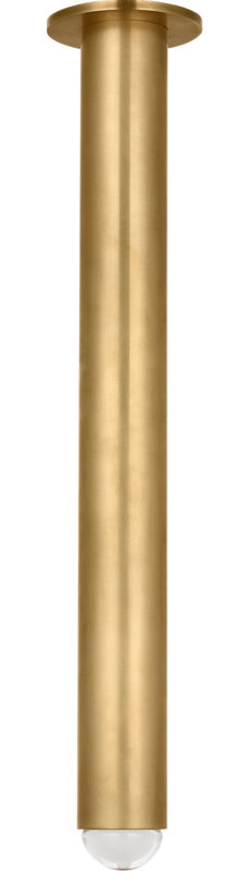 Ebell Flush Mount, Natural Brass, 24" H x 4.5" W x 4.5" D