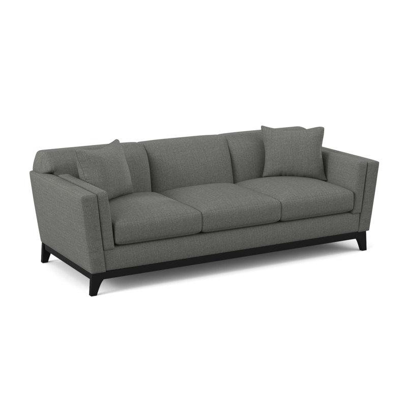 Zabriel Upholstered 92'' Sofa, Vibe Smokey Chenille