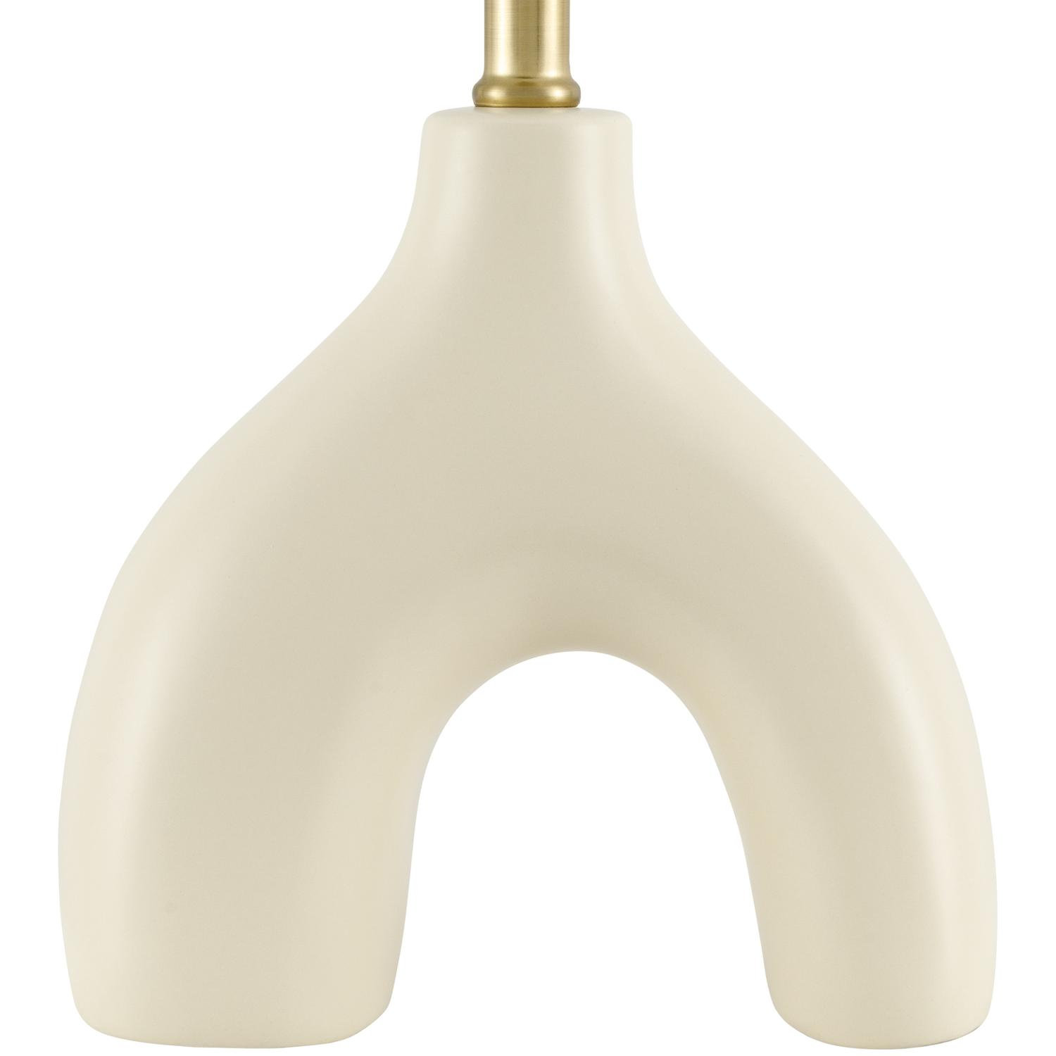 Celes Ceramic Table Lamp, Cream, Cream