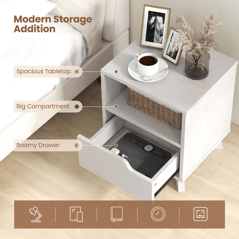 Andonis 14.5'' W Nightstand, Individual