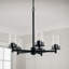 Lustre en laiton vieilli avec verre transparent l 26 po x H 23,5 po-1986837550