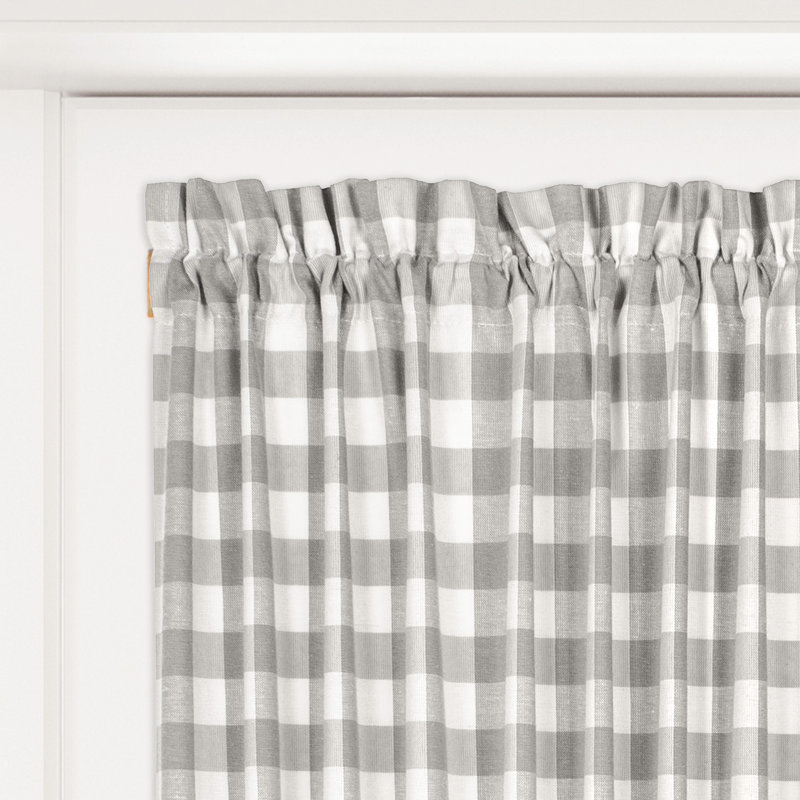 Panneau de rideau d'intérieur semi-transparent Janela, L 72 po x L 72 po, Gris