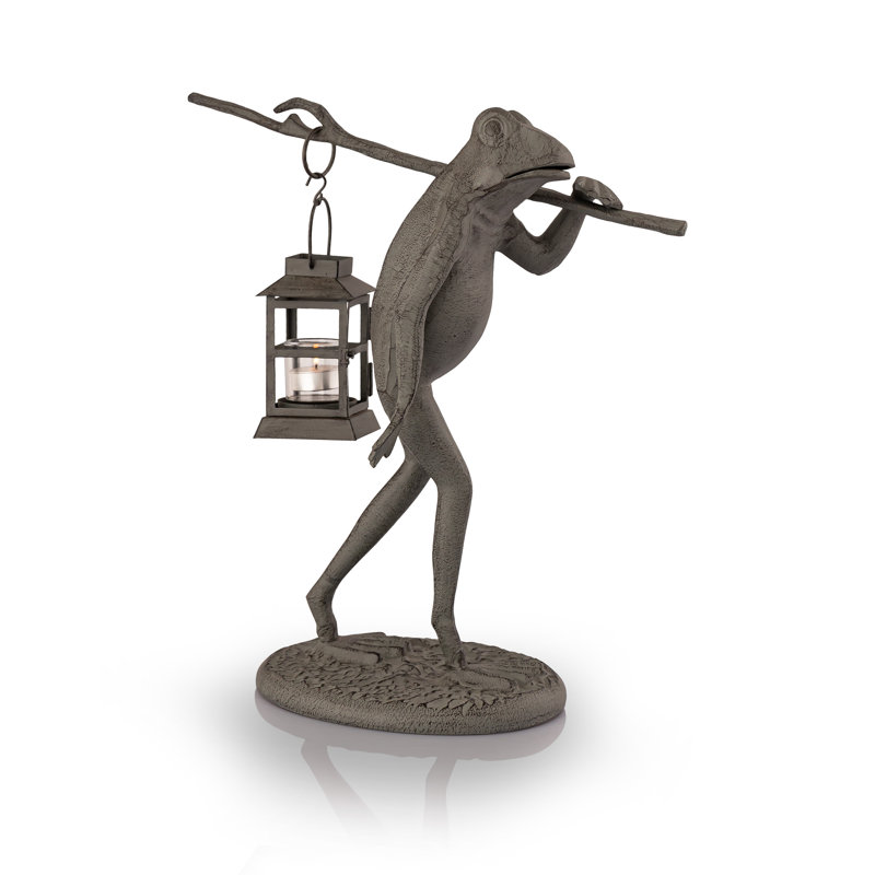 Sculpture de grenouille qui marche