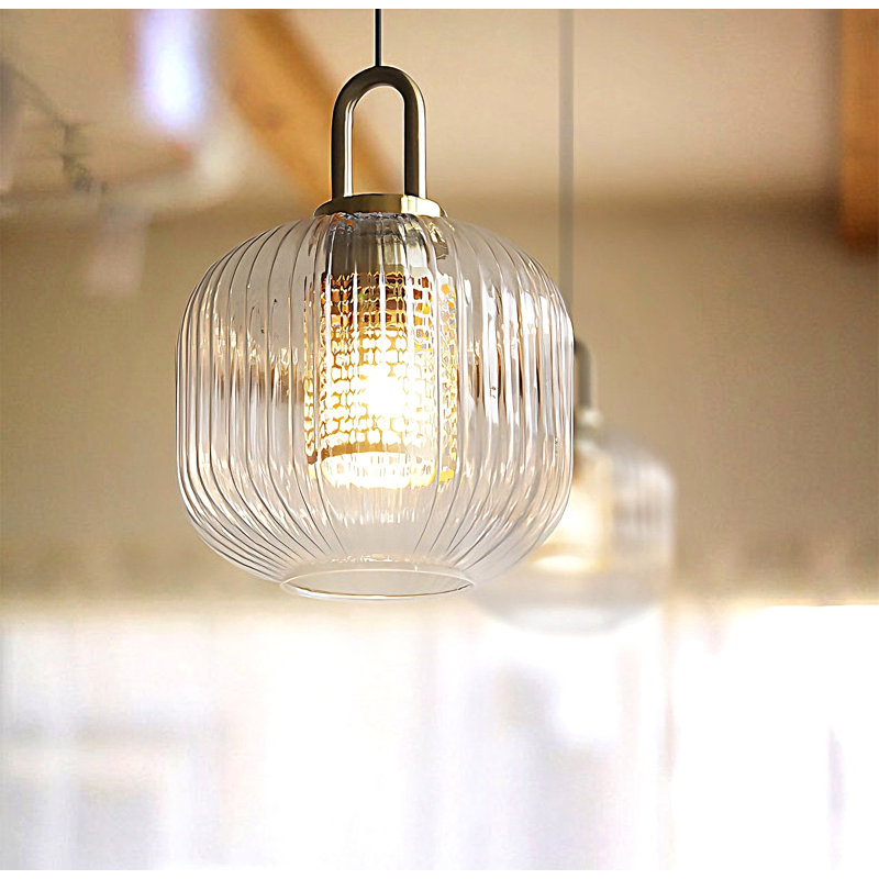 Luminaire suspendu rétro avec abat-jour en verre de 24 cm, plafonnier de bar Loft E27 pour la cuisine, la salle à manger et la chambre à coucher