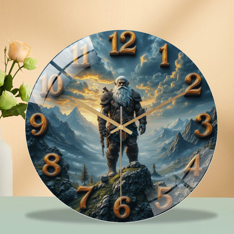 Horloge murale en verre 12 po