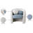 Acadia Cream Boucle Fabric Accent Chair-78550207