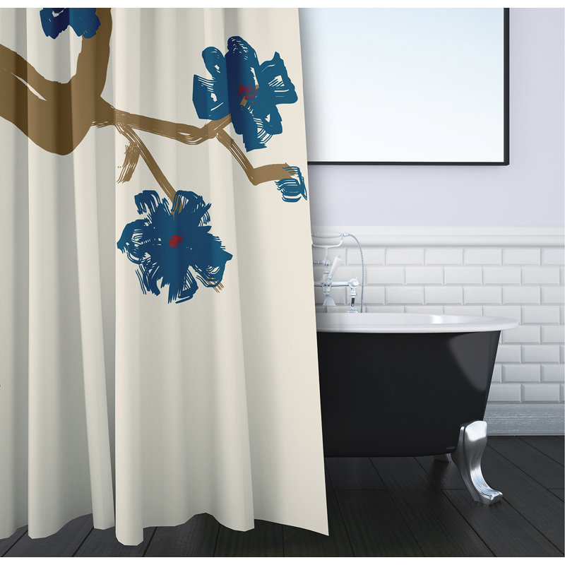Rideau de douche simple Hamill, Bleu sarcelle