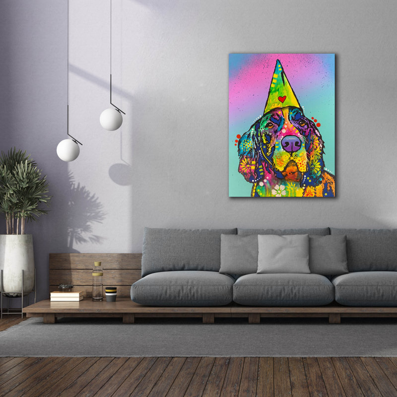 «Its My Party» par Dean Russo, art mural sur toile, H 54 po x l 40 po x P 1,5 po