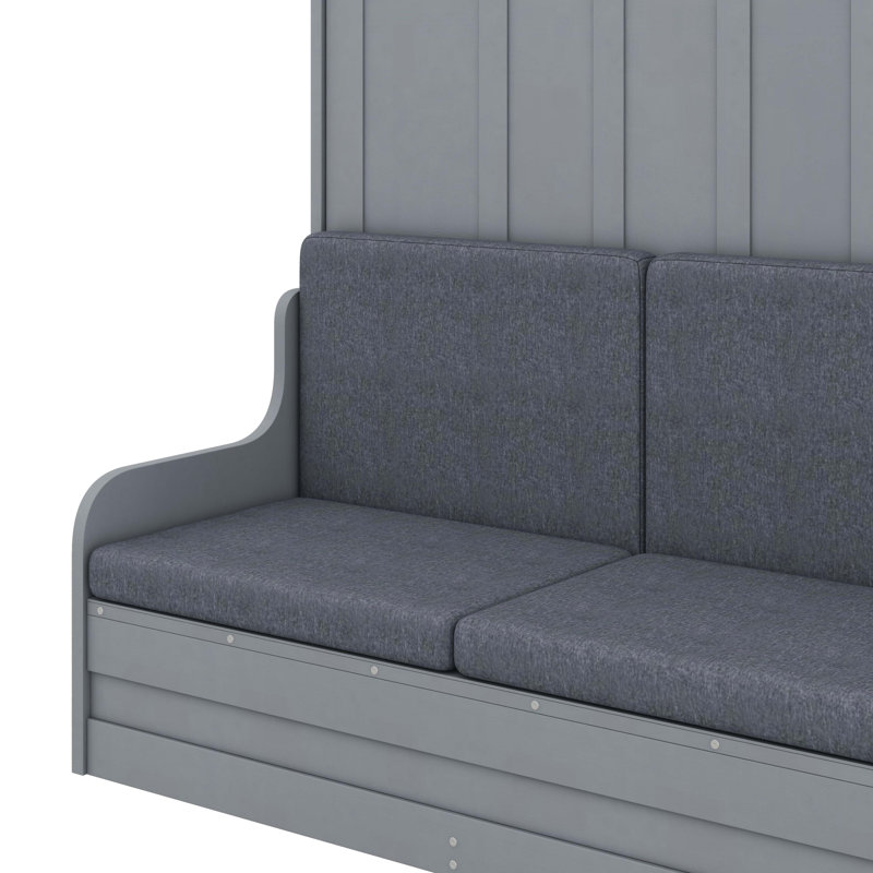 Grand lit escamotable / escamotable grand avec coussins moelleux, Gris