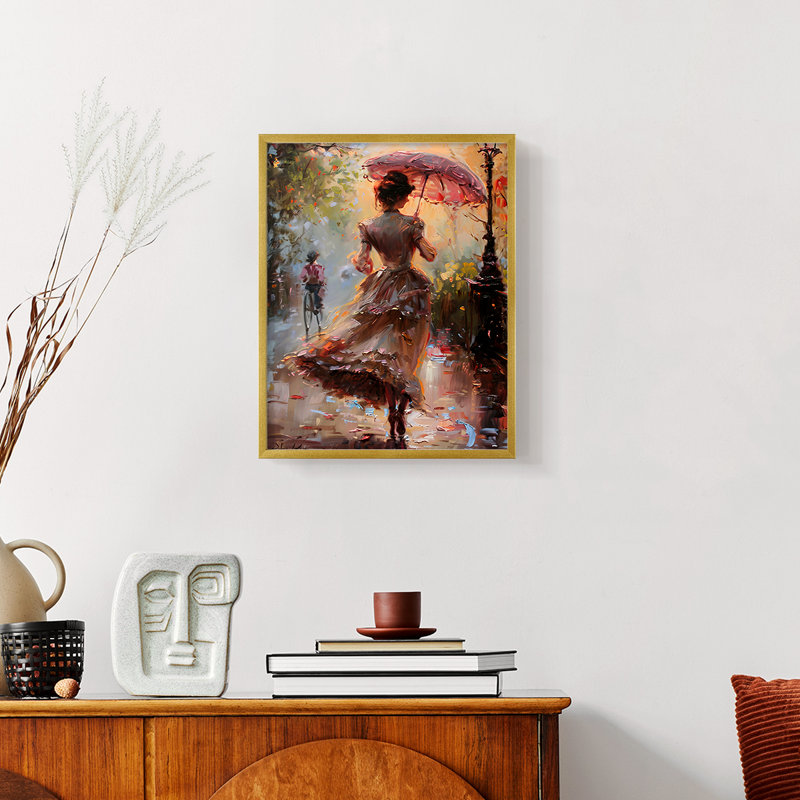 WOMEN-CXXXIV -Premium Gallery Framed Print   - Ready to Hang, 10" H x 8" W, Gold