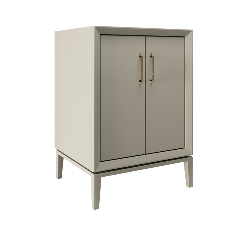 Ensemble de meuble-lavabo simple 24 po Alexandra, Olive française, 24", Or satiné