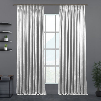 Velvet Semi Sheer Single Curtain Panel Single Panel