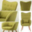 Hraztan Upholstered Accent Chair with Footstool-1505503789