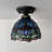 8 in. 1 - Light Stained Glass / Tiffany LED Bowl Ceiling Fan Light Kit-1673587490