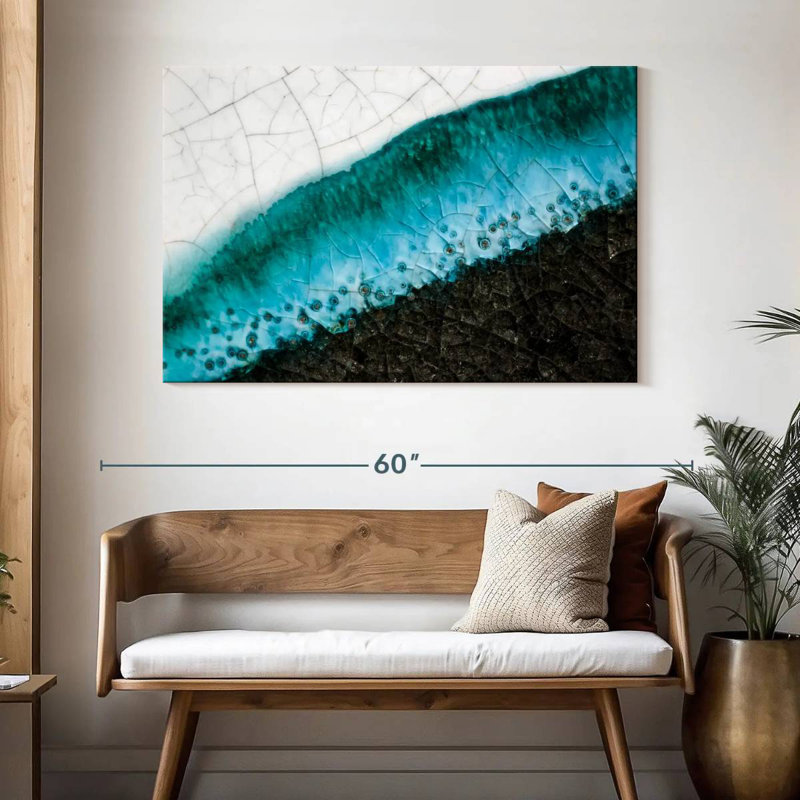 Avery Abstract Raku Fundo, 32" H x 48" W