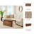 Woven Bench With Sleek Contemporary Design For Bedroom, Dining Room, Or Living Room Seating - Modern Storage Bench Alternative With Wide Seat, Black Base, And Versatile Placement - 47", Brown