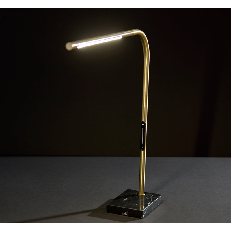 Cullen LED Desk Lamp w. Smart Switch, Antique Brass