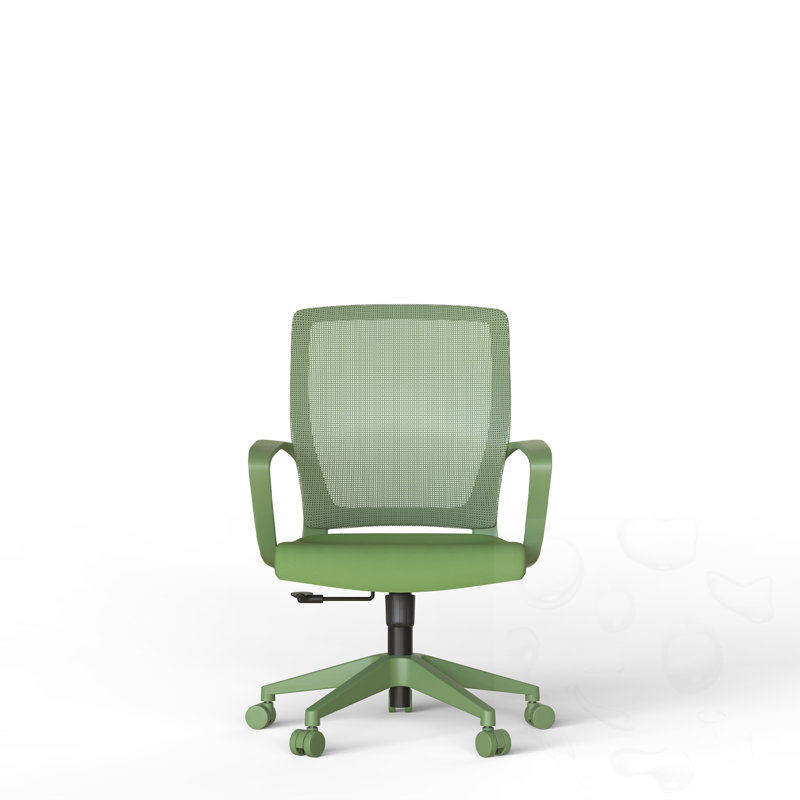 Chaise de bureau colorée pivotante et réglable en hauteur, Vert, Vert