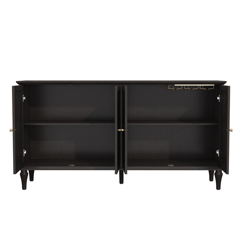 Armoire d'appoint l 57,87 po Gurbachan, Noir