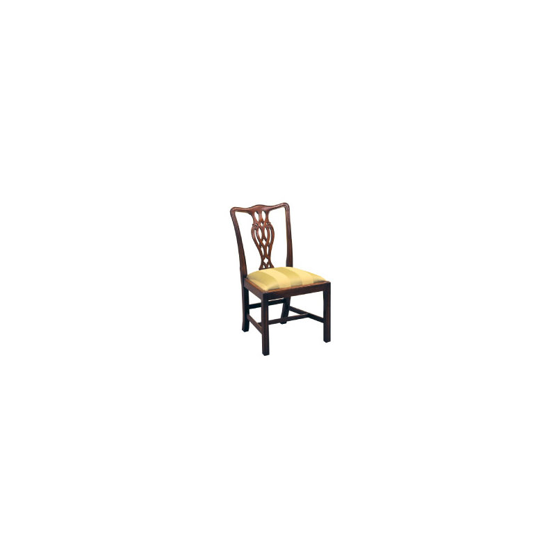 Shallowater Upholstered Queen Anne Back Side Chair, Mellow Mahogany