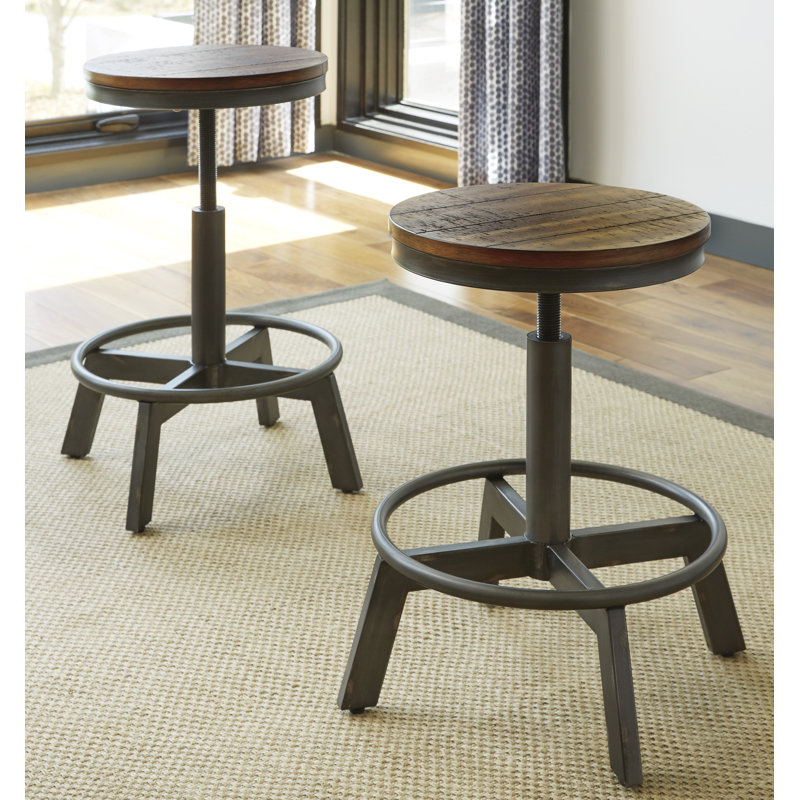 Port Morris Adjustable Height Counter Stool with Metal Frame