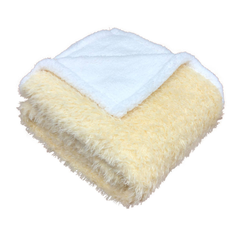 Jeté Sherpa Rev, Crème