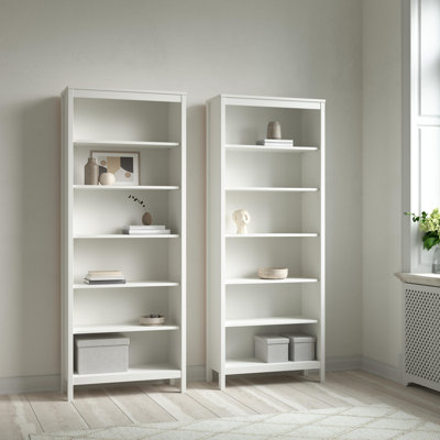 Ensemble de bibliothèque standard Cotham 2 pièces, 199 cm (H) x 78 cm (L), noir mat