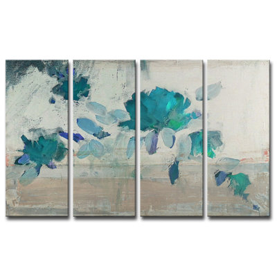 Ensemble de 4 reproductions d’art sur toile tendue "Painted Petals IV-B" par Tristan Scott