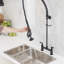 Robinet de cuisine rétractable à poignée double avec accessoires-93524710